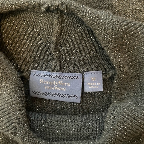 Simply Vera Vera Wang Shimmering Blue Sweater Dress Size M - Picture 4 of 10